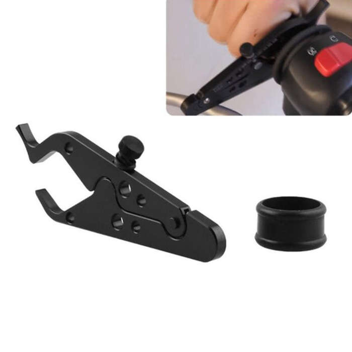 MB-OT312-BK Universal Motorcycle Modified Aluminum Throttle Control Clip Auxiliary Handle Fixed C...