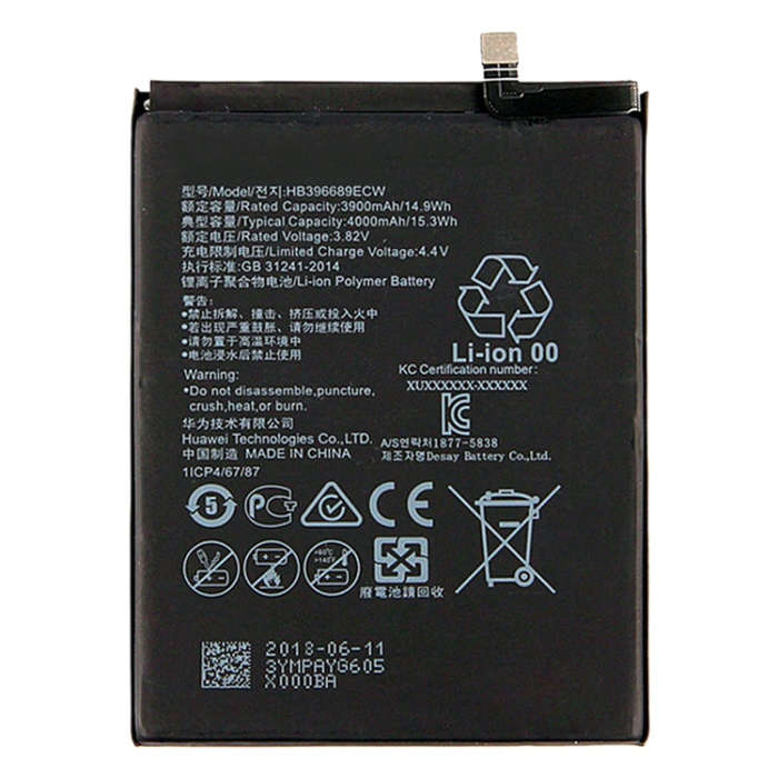 HB396689ECW Li-ion Polymer Battery for Huawei Mate 9 / Mate 9 Pro / Honor 8C / Y9 (2018)