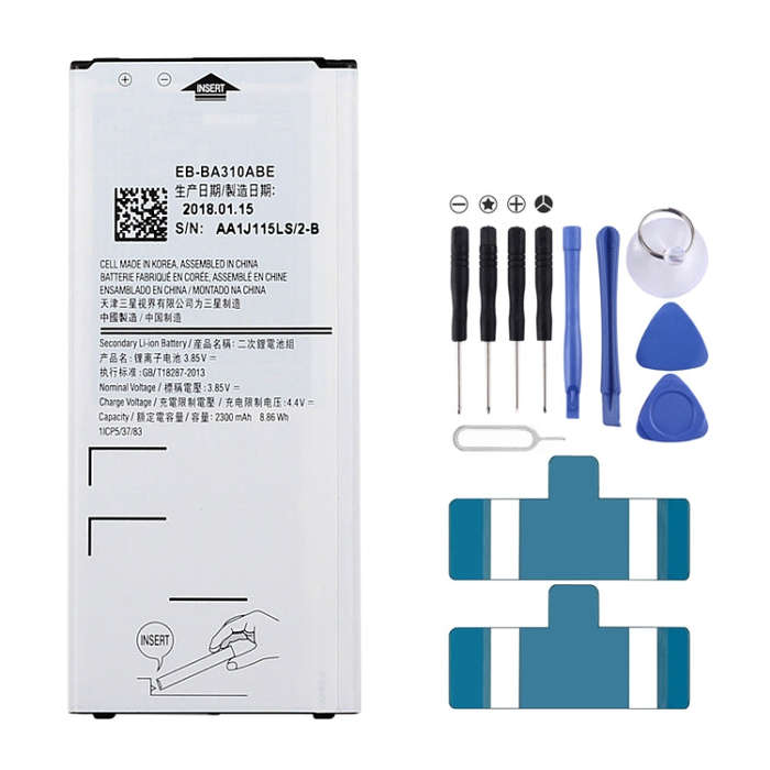 2300mAh Rechargeable Li-ion Battery EB-BA310ABE for Galaxy A3 (2016), A310F, A310F/DS, A310M, A31...