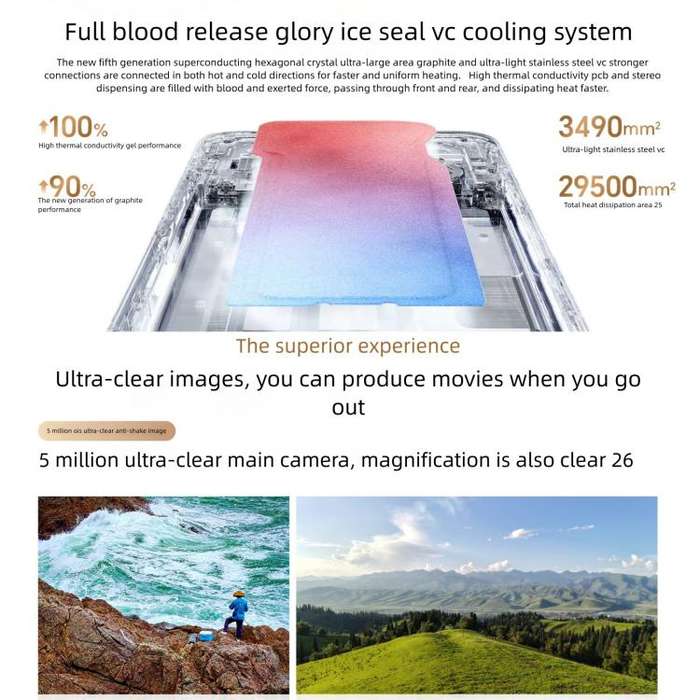 HonorX70, 8GB+128GB, Screen Fingerprint, 6.79 inch MagicOS 9.0 Snapdragon 6 Gen 4 Octa Core, Netw...