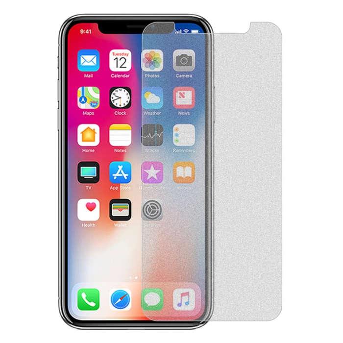 For iPhone X / XS / iPhone 11 Pro 10pcs Non-Full Matte Frosted Tempered Glass Film, For iPhone X ...