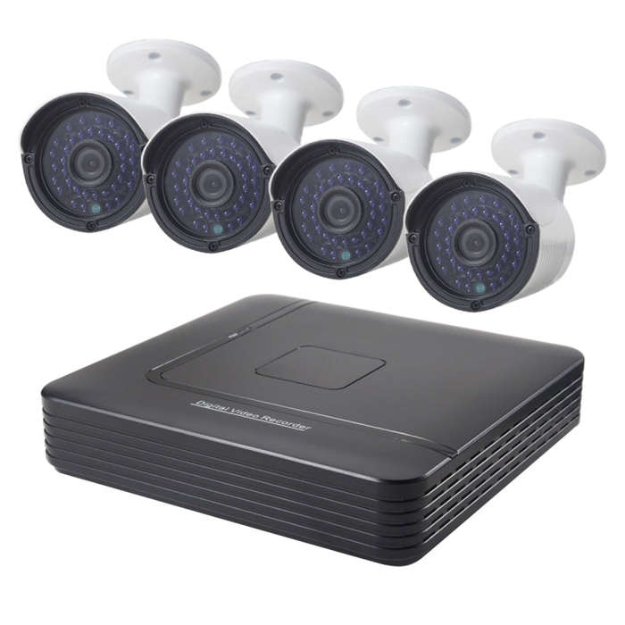 A4B2 4Ch Bullet IP Camera NVR Kit, Support Night Vision / Motion Detection, IR Distance: 20m, A4B...