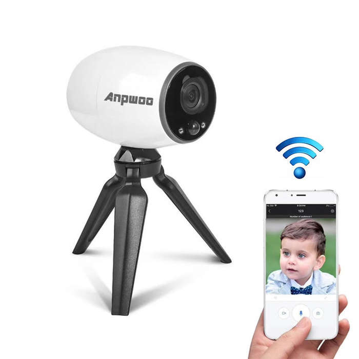 Anpwoo Cannon 1.3MP 960P 1/3 inch CMOS HD WiFi IP Camera With Tripod Holder, Support Motion Detec...