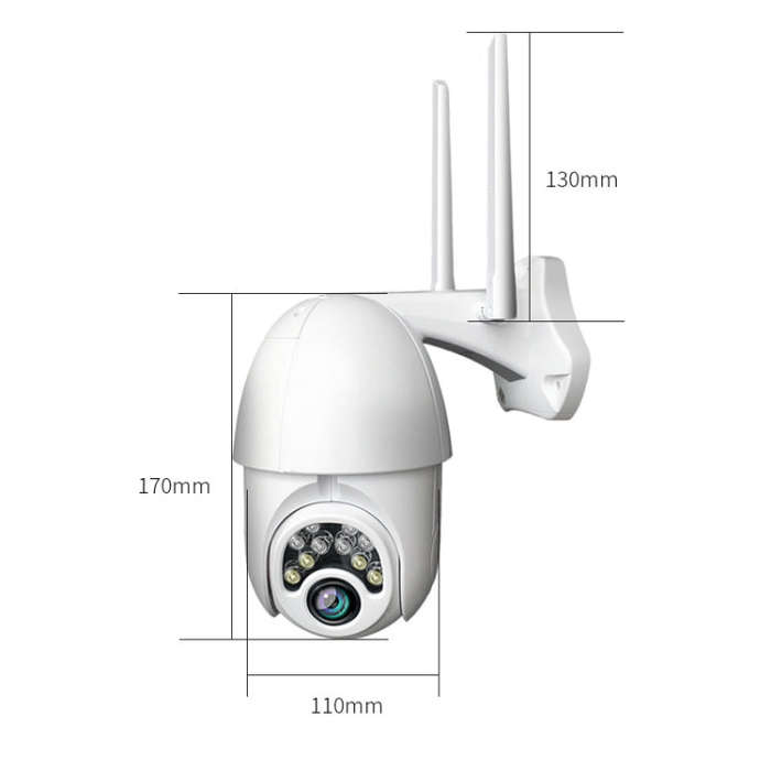 Q10 Outdoor Mobile Phone Remotely Rotate Wireless WiFi 10 Lights IR Night Vision HD Camera, Suppo...