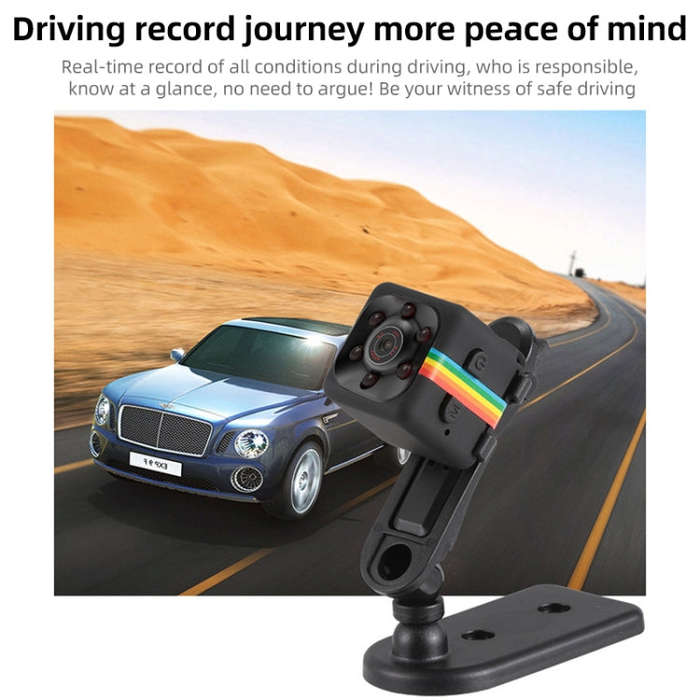 SQ11 Mini DV HD 960P 6 LEDs Sport Recorder Camera with Holder, Support Monitor Detection & IR Nig...