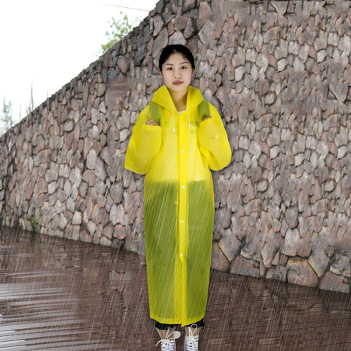 Long Sleeve Cuff Windproof Upgrade Version of One-piece Environmental Protection Transparent Rain...