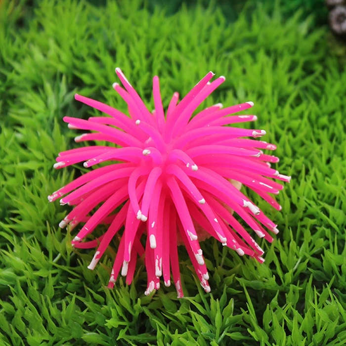 Aquarium Articles Decoration TPR Simulation Sea Urchin Ball Coral with Point, Size: L, Diameter: ...