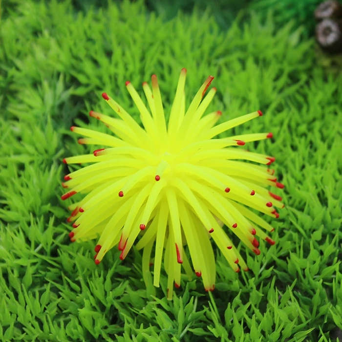 Aquarium Articles Decoration TPR Simulation Sea Urchin Ball Coral with Point, Size: L, Diameter: ...