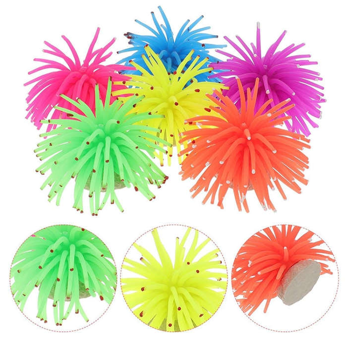 Aquarium Articles Decoration TPR Simulation Sea Urchin Ball Coral with Point, Size: L, Diameter: ...