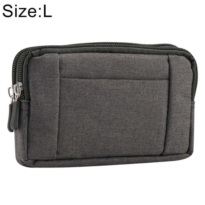 Sports Denim Universal Phone Bag Waist Bag for 5.5~6.3 inch Smartphones, Size: L, L