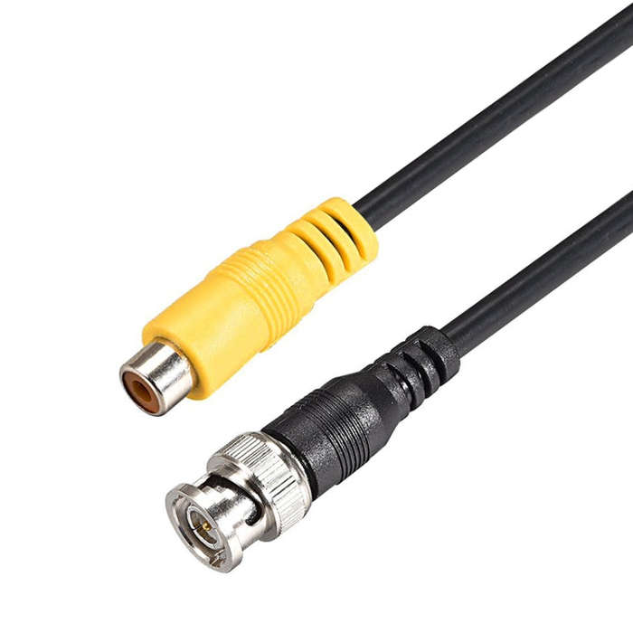 BNC Male To RCA Female Connection Cable Copper HD Video Coaxial Cable Monitoring Cable, Length: 1...