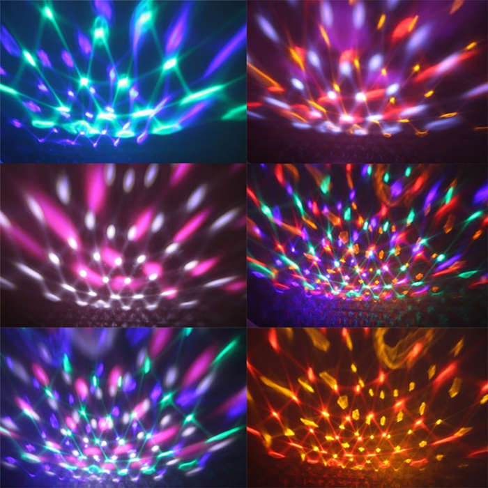 Bluetooth Crystal Magic Ball Stage Light with Remote Control, US Plug(White), PRC0573BEU, PRC0573...