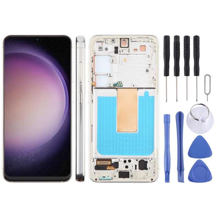 For Samsung Galaxy S23 SM-S911B EU Version 5.96 inch TFT LCD Screen Digitizer Full Assembly with ...