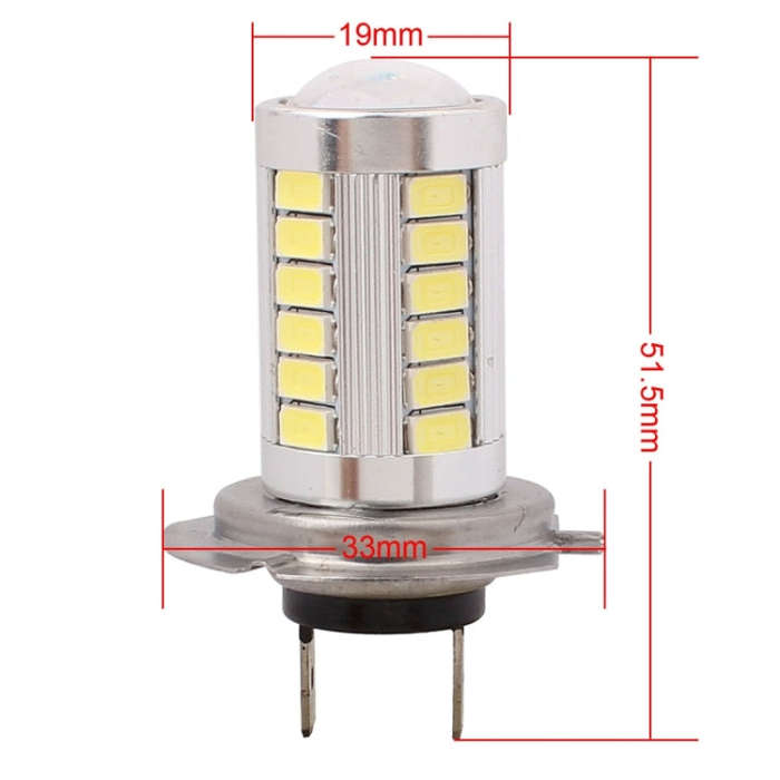2 PCS H7 16.5W 990LM 6500K White Light 5630 SMD 33 LED Car Brake / Steering Light Bulb, DC12V, H7