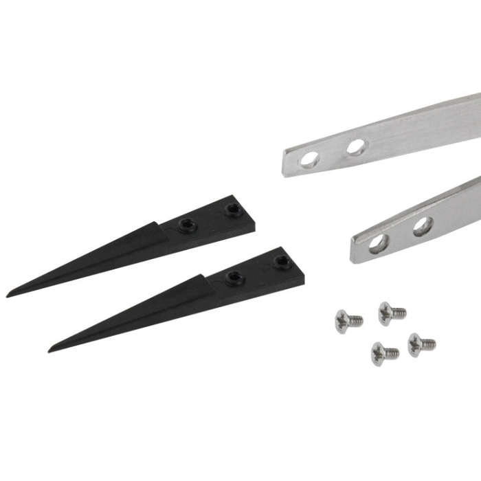 9 in 1 Replaceable Anti-Static Tweezers with Cross Screwdriver