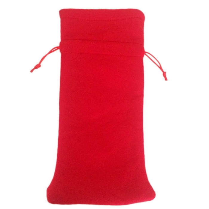 3 PCS Santa Pattern Christmas Dinner Table Decoration Plush Champagne Wine Bottle Bag, Santa Patt...