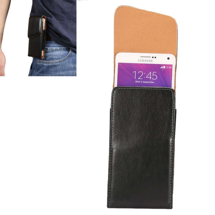 Universal Lambskin Texture Vertical Flip Leather Case / Waist Bag with Rotatable Back Splint for ...