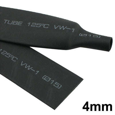 4mm Woer Flexible RSFR-H VW-1 Heat Shrink Tube, 125, Length: 10m
