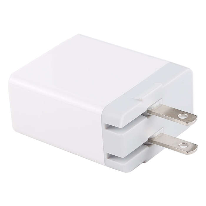 3A Max Output USB-PD + Dual QC3.0 USB Ports Travel Fast Charger, US Plug, US Plug