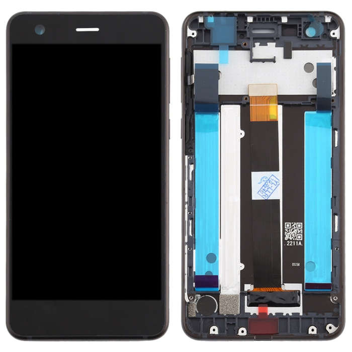 LCD Screen and Digitizer Full Assembly with Frame & Side Keys for Nokia 2 N2 TA-1007 TA-1029 TA-1...