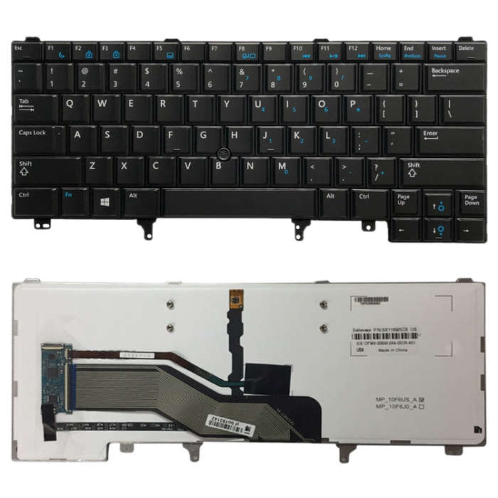 US Version Keyboard with Keyboard Backlight and Pointing for Dell Latitude E6420 E6320 E6430 E542...