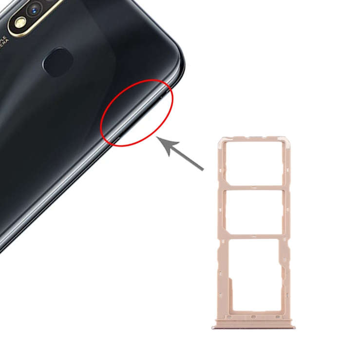 For vivo Y5s SIM Card Tray + SIM Card Tray + Micro SD Card Tray