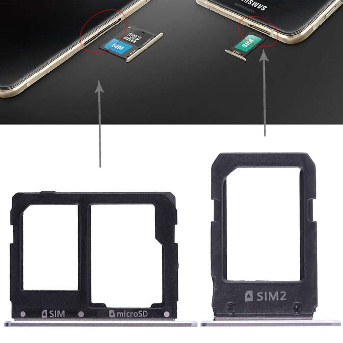 For Galaxy A5108 / A7108 2 SIM Card Tray + Micro SD Card Tray, For A5108 / A7108, For Galaxy A710...
