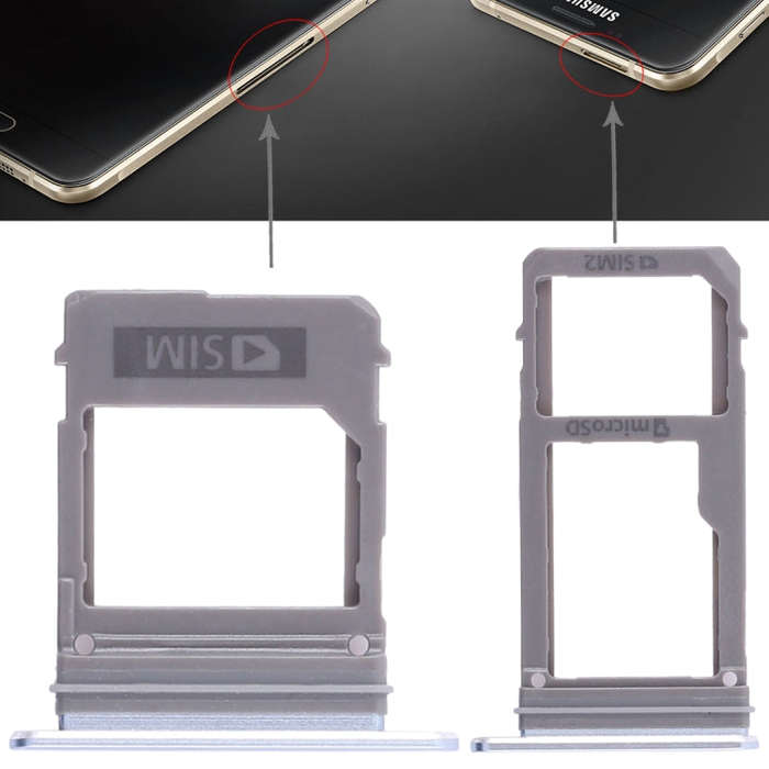 For Galaxy A520 / A720 2 SIM Card Tray + Micro SD Card Tray, For Galaxy A520 / A720, For Samsung ...