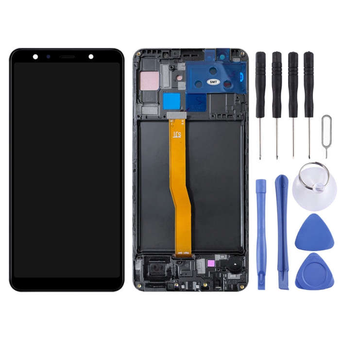 Original LCD Screen and Digitizer Full Assembly With Frame for Samsung Galaxy A7 (2018) SM-A750, ...