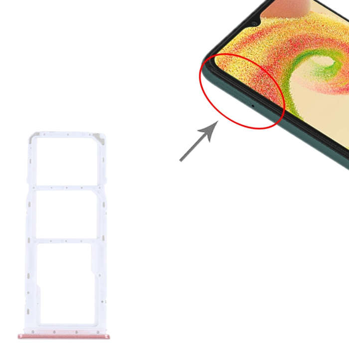 For Samsung Galaxy A04 SM-A045F Original SIM Card Tray + SIM Card Tray + Micro SD Card Tray, For ...