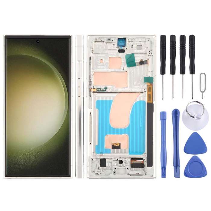 For Samsung Galaxy S23 Ultra SM-S918B 6.72 inch TFT LCD Screen Digitizer Full Assembly with Frame...