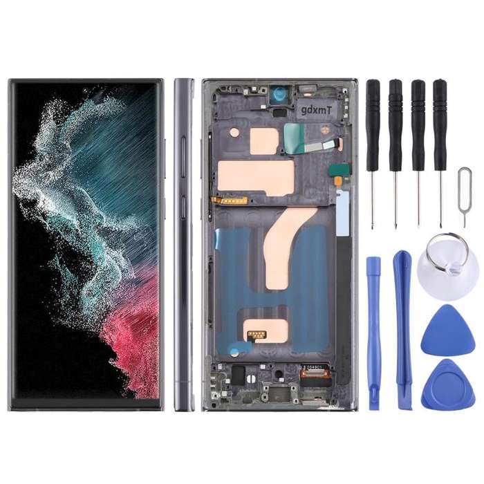 For Samsung Galaxy S22 Ultra SM-S908B 6.72 inch TFT LCD Screen Digitizer Full Assembly with Frame...