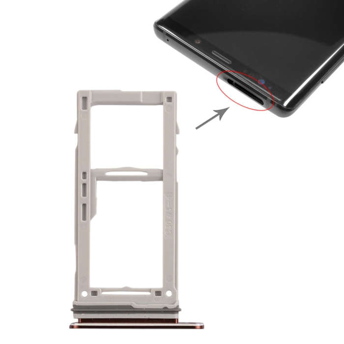 For Galaxy Note9 SIM Card Tray + SIM Card Tray / Micro SD Card Tray, For Samsung Galaxy Note 9, F...