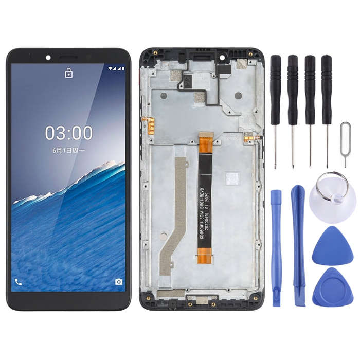 LCD Screen and Digitizer Full Assembly with Frame for Nokia C3