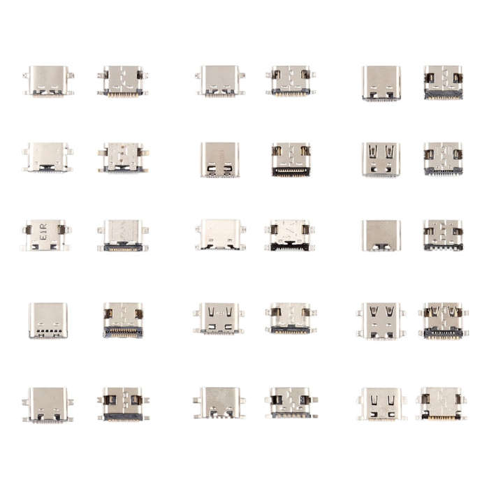 75 PCS/Set USB Type C Charging Port Connector 6Pin / 12Pin / 16Pin / 14Pin / 24Pin for Huawei / S...