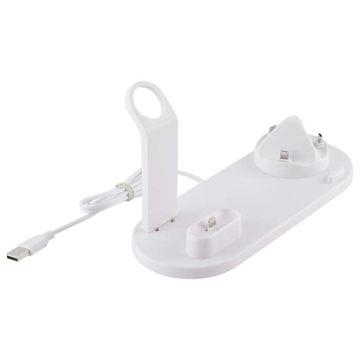 HQ-UD15 Rotatable Wireless Charging Base with Stand for Phones / iWatches / AirPods (Silver), Sil...