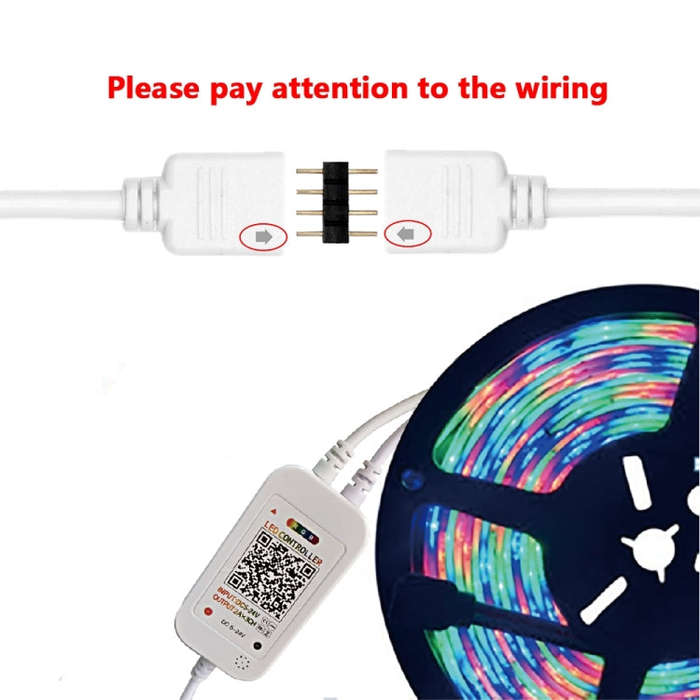 WiFi Smart 4 Pin RGB LED Strip Light Contoller APP Remote Voice Control Works with Alexa Echo, 5-...