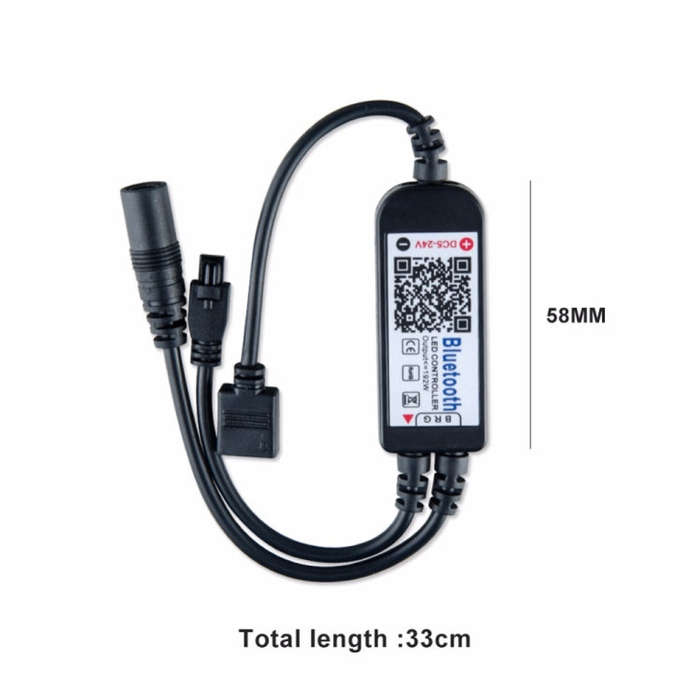Bluetooth LED RGB Controller with 24 Keys Infrared Controller for 5630 5050 3528 2835 LED Strip, ...