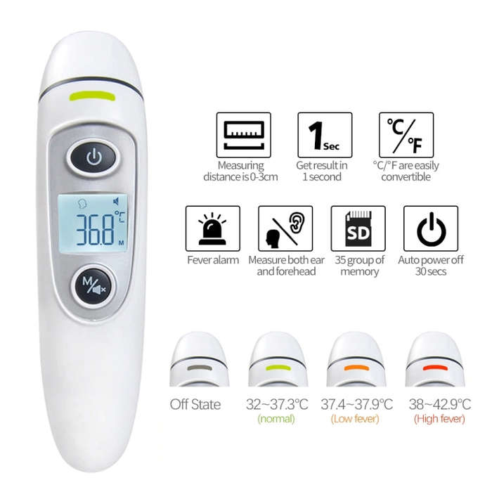 RZ8810 Thermometers Body Thermometer Ear LED Display Digital Electronic IR Thermometer Baby Fever...