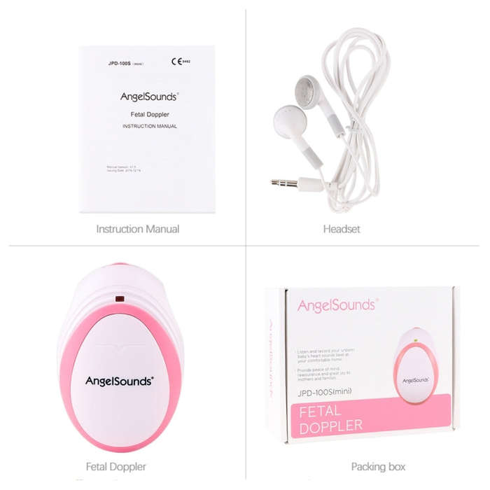 JPD-100S Mini Household Fetal Doppler Prenatal Pocket Baby Ultrasound Detector Angel Sound Heartb...