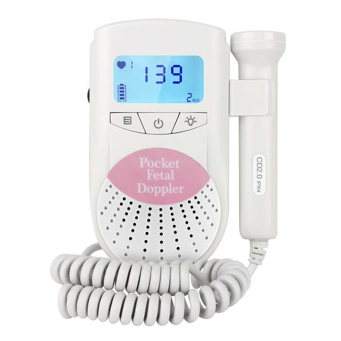 FD-100 Digital Fetal Doppler Ultrasound Sound Baby Heartbeat Detector Monitor LED Digital Prenata...
