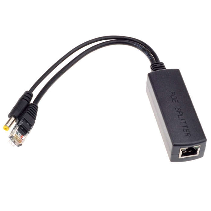Power Over Ethernet Splitter 48V Input and 12V Output 48V PoE Splitter Adapter, Let 12V DC IP Cam...