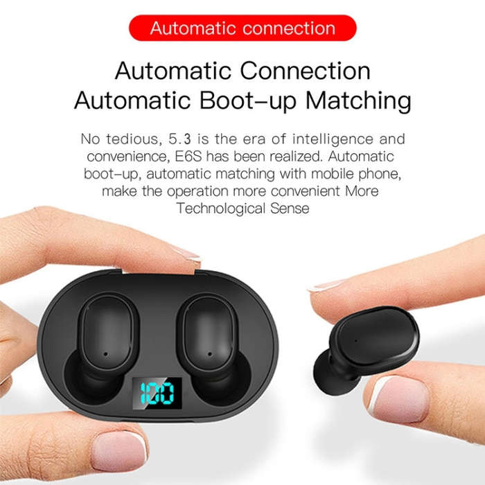 E6S LED Display Wireless Earphone TWS  Bluetooth V5.3 Headsets Waterproof Bluetooth Earbuds, E6S ...