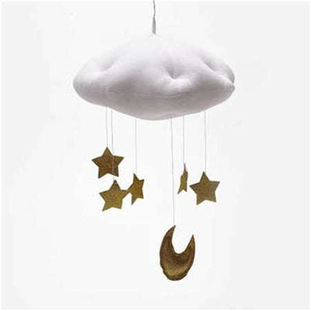Baby Nursery Ceiling Mobile Party Decoration Clouds Moon Stars Hanging Decorations Kids Room Deco...