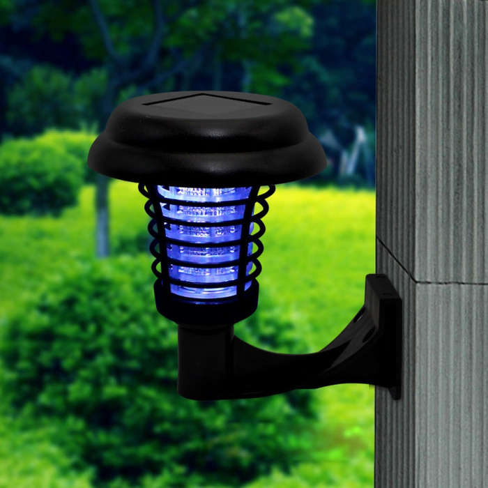 LED Solar Power Mosquito Repellent Bug Zapper Killer UV Lamp Insect Pest Outdoor Garden Lawn Land...