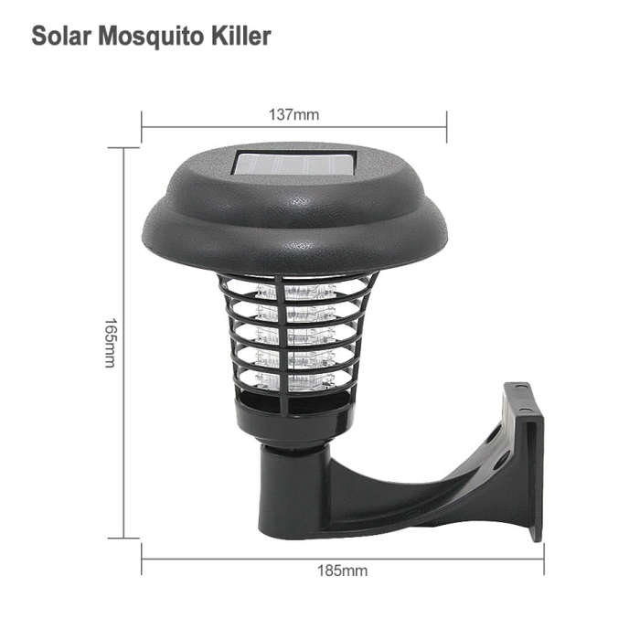 LED Solar Power Mosquito Repellent Bug Zapper Killer UV Lamp Insect Pest Outdoor Garden Lawn Land...