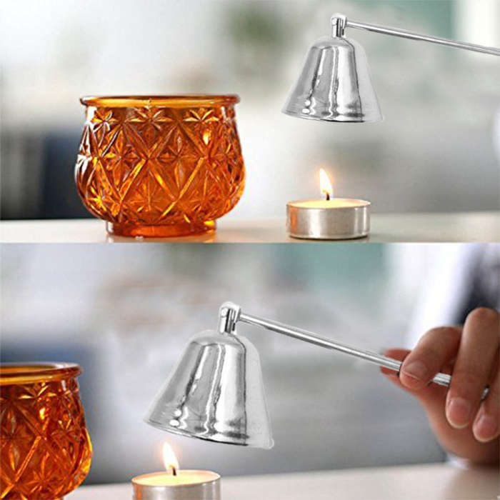 Bright Chrome Silver Candle Mask Candle Extinguisher Aroma Candle Candle Accessories