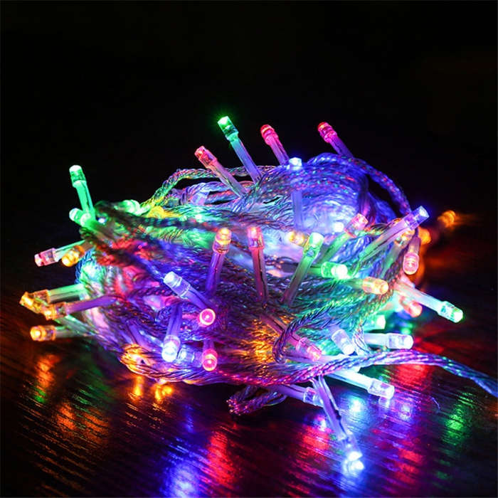 50M LED String Lights Christmas New Year Garland Decoration for Street Room House Garden Outdoor ...