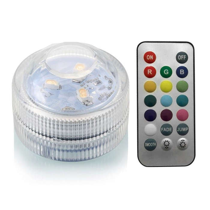 IP68 Waterproof Remote Control Diving Decoration Lamp 5050 SMD LED Multi Colored Light Bulb Subme...