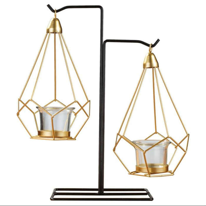 Minimalist Wrought Iron Scented Candle Holder Romantic Candlelight Dinner Home Wedding Props Orna...